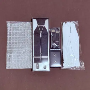 KURAUDIA 신랑 잡화 서스펜더 암밴드 치프 장갑 커프스 단추