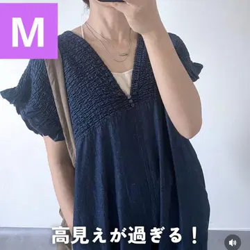 시마무라 laxdantia 셔링 살로펫 데님 M 사이즈