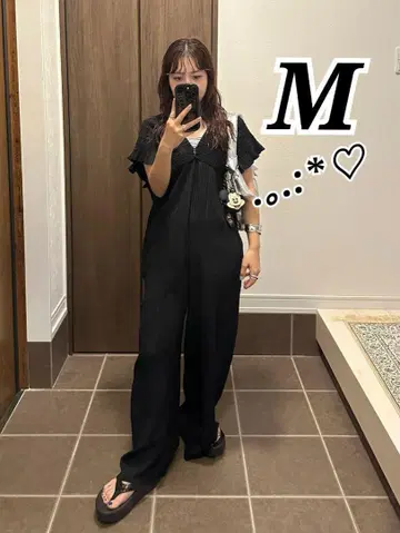 시마무라 Lax Dan Tia 셔링 살로펫 중 블랙 M