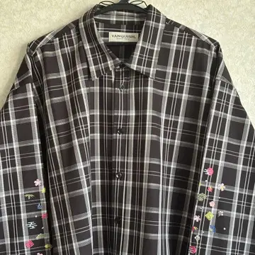 VANQUISH / Floret 체크 셔츠 블랙 프리 사이즈