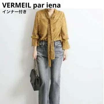 VERMEIL par iena 레이스 보타이 블라우스 2way