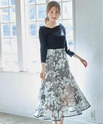오팔 플라워 프린트 플레어 스커트 tocco closet 토코 클로젯