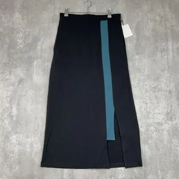 편집 중 안티카 라인 스커트 블랙 블루그린