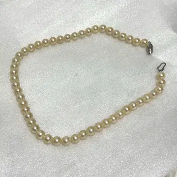 심플한 진주 목걸이 펄 목걸이 클로징 SILVER 각인