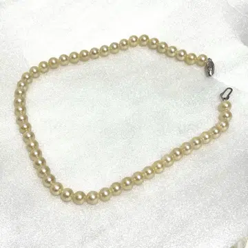 심플한 진주 목걸이 펄 목걸이 클로징 SILVER 각인