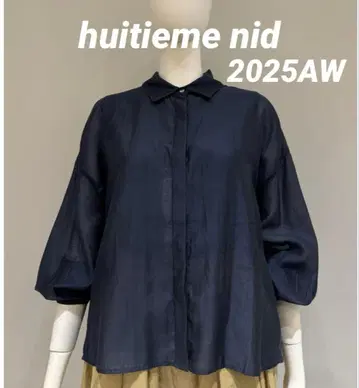 huitieme nid 백 프릴 시어 오버 셔츠 블라우스