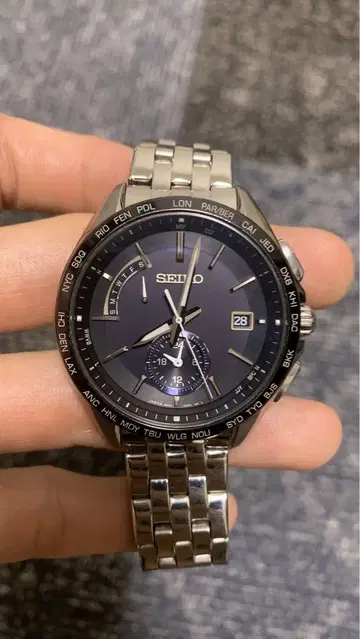 손목시계 SEIKO 브라이츠 티타늄 솔라 전파
