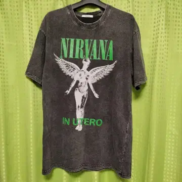 해외 구제 의류 닐바나 NIRVANA IN UTERO 티셔츠 빅 사이즈