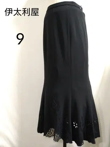 이타리야 컷워크 롱 스커트