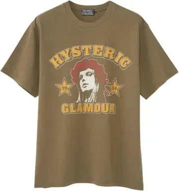HYSTERIC GLAMOUR 그래픽 T셔츠 올리브 L 사이즈