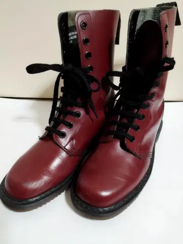 영국제/NANA 닥터마틴 10홀 여성용 부츠 UK3 진홍색