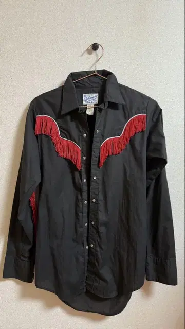 Rockmount Ranch Wear 웨스턴 셔츠 블랙 프린지