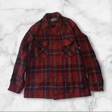 새상품급 70년대 PENDLETON 울 마드라스 체크 셔츠 M 사이즈