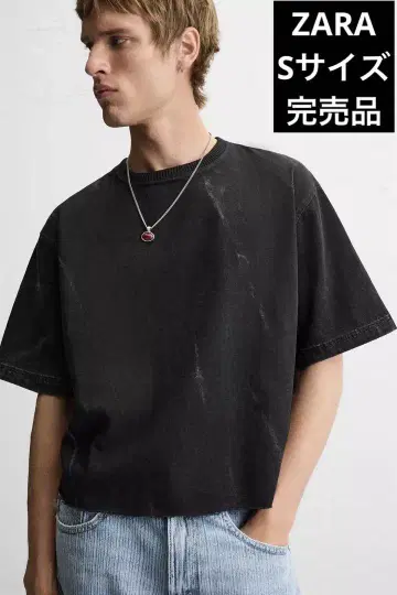 ZARA 자라 크롭 데님 티셔츠 S 사이즈 완판템