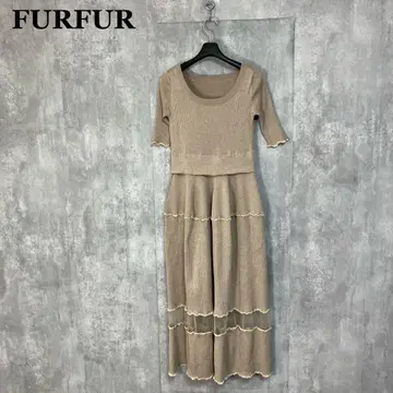 FURFUR 리브 롱 원피스