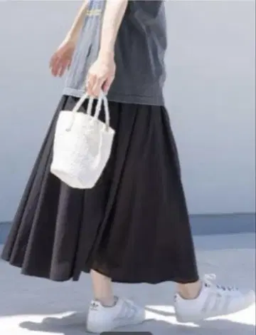 *새상품급* 어반 리서치 도어스 *코튼 보일 스커트* 블랙 *포켓 포함