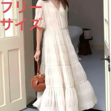 새상품급 벌스데이 바쉬 티어드 플리츠 카슈쿨 원피스 F