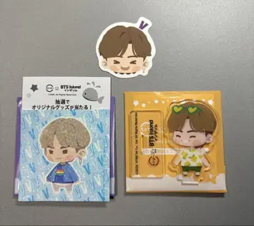 스시로 BTS 인더섬 뷔 V 스티커 미니 아크릴 스탠드 피크