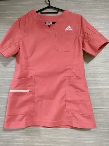 아디다스 s 간호사 스크럽 V 넥 탑 1회 착용
