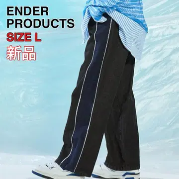 새상품 ENDER PRODUCTS 엔더 프로덕츠 가공 데님 팬츠 와이드
