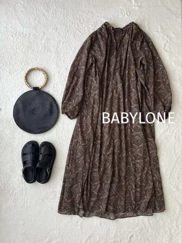 BABYLONE 페이즐리 무늬 원피스 봄/여름 여행 리조트