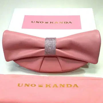 UNO KANDA 핑크 리본 클러치백