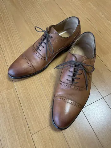 새상품급: 천연 가죽, 가죽 밑창, 브라운, 25cm