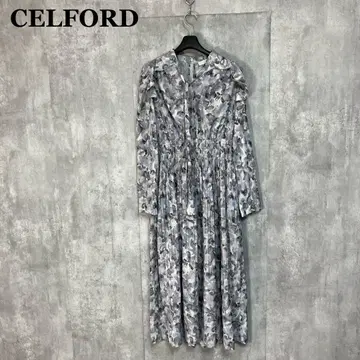 CELFORD 24AW 블러드 플라워 보타이 원피스 38