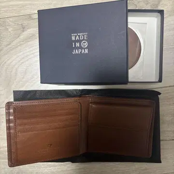 GINDO WEALTHY 두겹 지갑 브라운