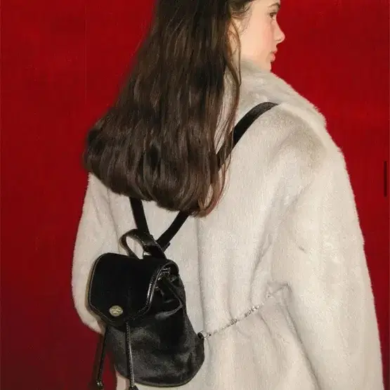 ★SOMEWHERE BUTTER.★ Velvet Mini Fle Backpack Velvet Black MUSINSA | SOMEWHEREBUTTER Velvet Mini Fle Backpack - Velvet