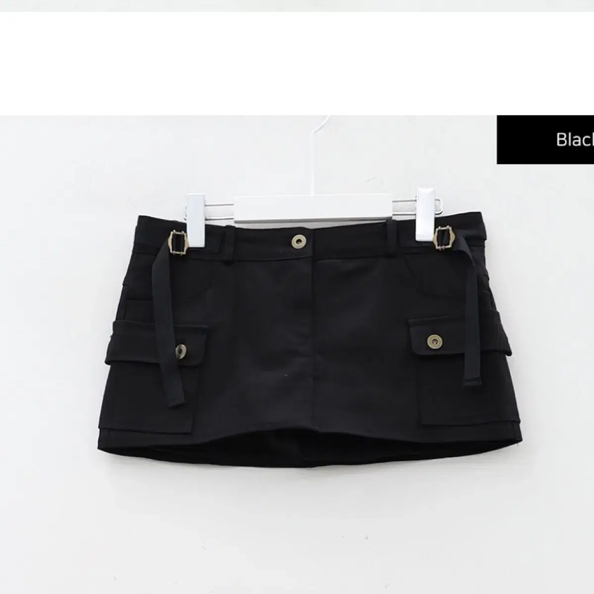 ◆2000Archives◆ BELTED CARGO SKIRT BLACK 2ASKSS2409BK BELTED CARGO SKIRT (BLACK) - 2000 Archives