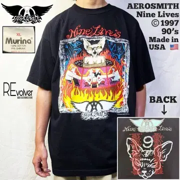 90년대 90년대 AEROSMITH Nine Lives 빈티지 티셔츠