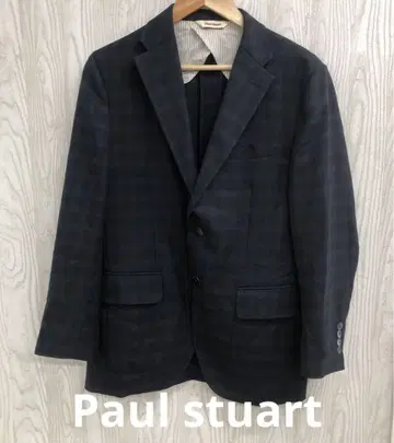 z-292 Paul stuart 다크 블루 체크 테일러드 자켓