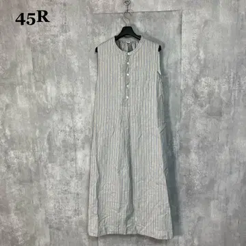 45R 스트라이프 민소매 원피스 0