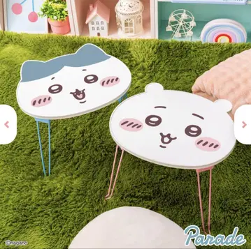 치이카와 오카오 접이식 미니 테이블 치이카와 하치와레 2종 세트