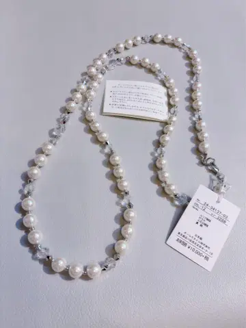 BLack or 키스카 펄 롱 목걸이 일본제