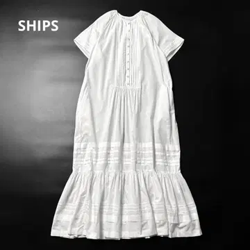 SHIPS 쉽스 코튼 100% 핀턱 티어드 원피스