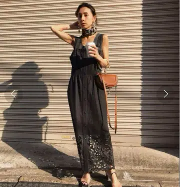 AMERI CUT WORK INDIGO DRESS 아메리 데님 원피스
