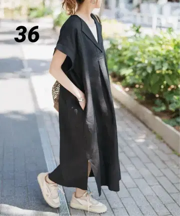 Spick and Span 린넨 카프탄 드레스