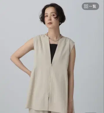 LEPSIM 린넨 라이크 절개 베스트