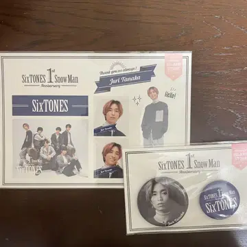 SixTONES 다나카 키리 1주년 기념 캔뱃지 & 스티커 세트