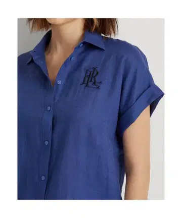 새상품급 LAUREN RALPH LAUREN 린넨 숏 슬리브 셔츠 S