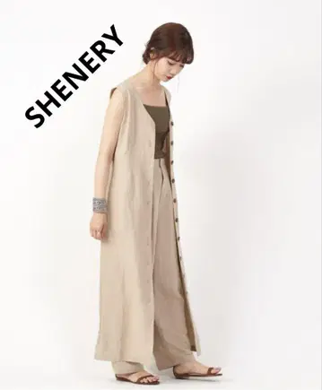 SHENERY 시너리 롱 원피스 베스트 2way 린넨