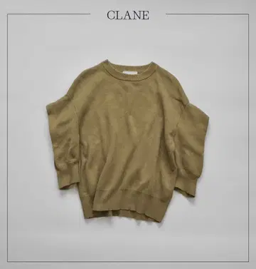 CLANE 클라네 스퀘어턱슬리브 니트탑 1