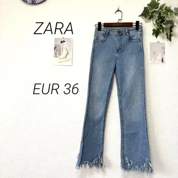 9377 ZARA 자라 데미지 진 데님 팬츠 사이즈 36