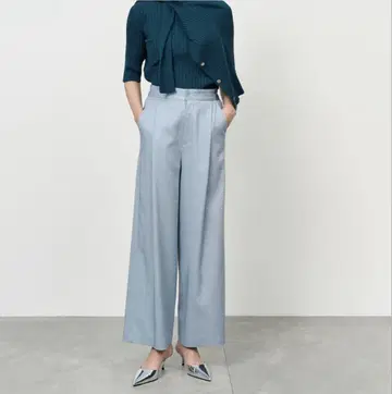 소주 데님 라이크 턱 와이드 팬츠 M