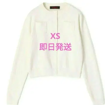 새상품 CABaN 코튼 캐시미어 크루넥 가디건 화이트 XS