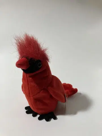 ty 비니 베이비즈 빨간 새 카디널 버드 봉제 인형
