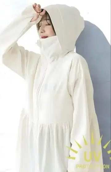 coca UV 컷 개더 후드티 M 사이즈