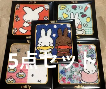 FEILER miffy 타월 페이러 미피 손수건 5장 세트